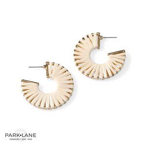 Park Lane Canyon Hoop Raffia Earrings